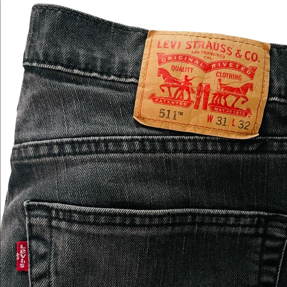 Women’s Levi’s 511 jeans in Washed black. Size W31 L32 - Picture 5 of 5